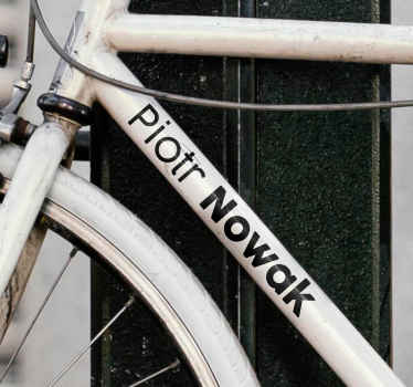 Naklejka na rower spersonalizowane imię - TenStickers