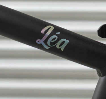 Sticker vélo nom de fille dégradé multicolore - TenStickers