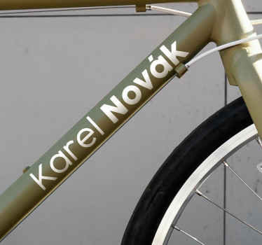 Přizpůsobitelné jméno samolepka na kolo - TenStickers