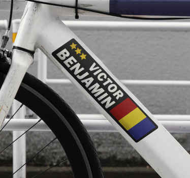 Fahrrad Aufkleber anpassbare Flagge - TenStickers