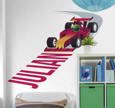 Vinilo personalizable coche carreras - TenVinilo