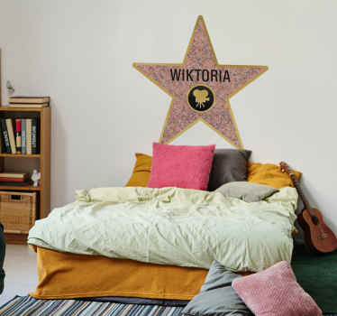 Naklejka na ścianę personalizowana gwiazda Hollywood - TenStickers