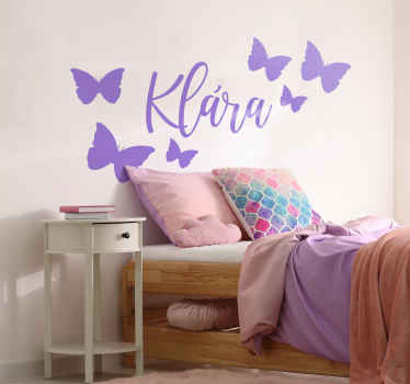 Motýli létající s názvem motýl obtisk - TenStickers