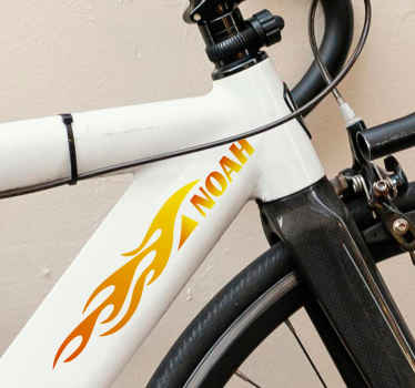 Fietssticker gepersonaliseerd met naam - TenStickers