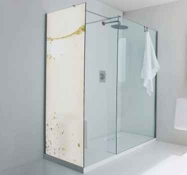 Naklejka na prysznic żółta płynna tekstura - TenStickers