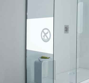 Vinilo mampara ducha señal de no nadar - TenVinilo