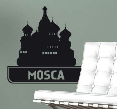Sticker decorativo città Mosca - TenStickers