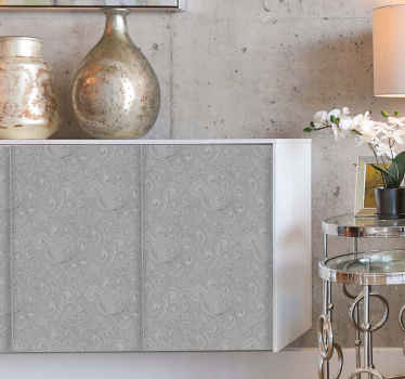 Nalepka za pohištvo s cvetličnim vzorcem v sivih tonih - TenStickers