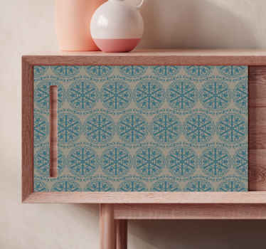 Klebefolie Möbel Einzigartiges blaues und graues Muster - TenStickers