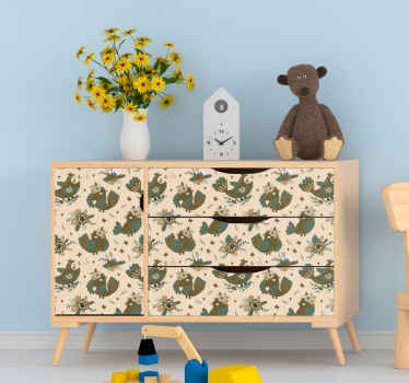 Katzen Sticker wunderliches vogelmuster - TenStickers