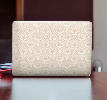 Antique light beige pattern laptop skin - TenStickers