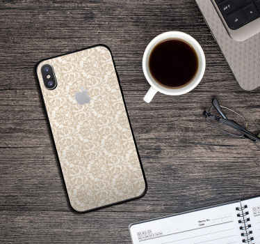 Sticker iPhone Antiguo patrón beige claro - TenVinilo