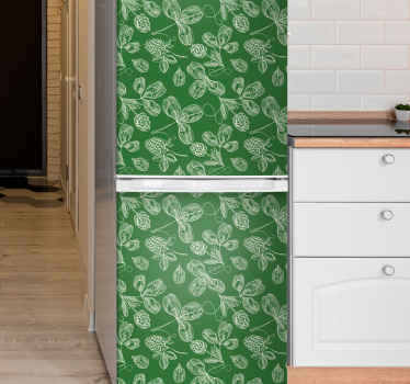 Kühlschrank Aufkleber Grünes magnolienzweigmuster - TenStickers