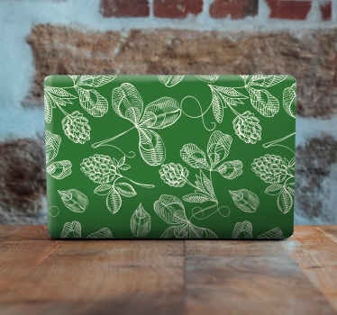 Botanical Green Pattern laptop skin - TenStickers