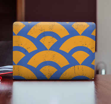 Vinilo para portátiles Viejo patrón descolorido colorido - TenVinilo