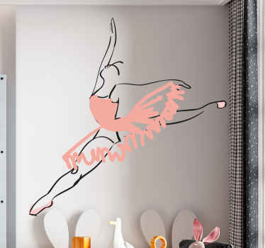Ballet Dancer Outline dance sticker - TenStickers