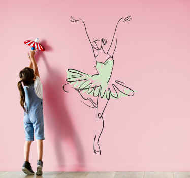 Ballet Ballerina Silhouette wall stickers for kid - TenStickers