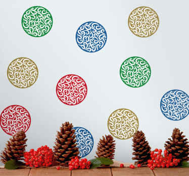 Vibrant Circular Motifs decoration wall sticker - TenStickers