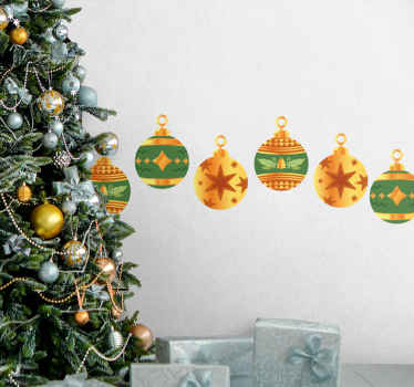 Vianočná nálepka sada vianočných ozdôb - Tenstickers