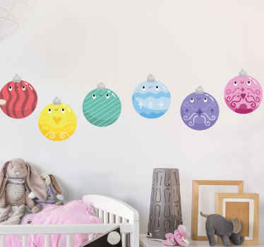 Sada vianočných ozdôb pre detské gule - Tenstickers