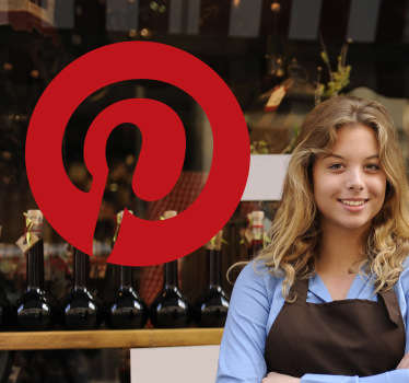 Adhesivo logo pinterest - TenVinilo