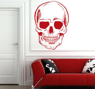 Smiling Skull Decorative Decal - TenStickers