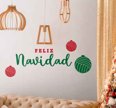 Pegatinas de navidad Feliz navidad adorno navideño - TenVinilo