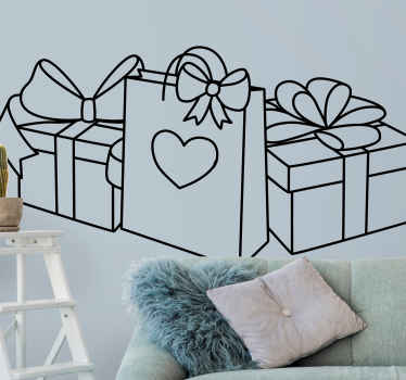 Sticker événement arrangement de sacs cadeaux - TenStickers