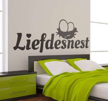 Sticker slaapkamer liefdesnest - TenStickers