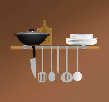 Kitchen Cooking Tools cuisine wall sticker - TenStickers
