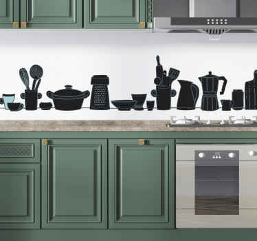 kitchen utensils for cooking kitchen sticker - TenStickers