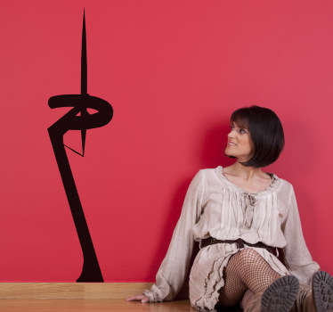 Sticker torre telecos Barcellona - TenStickers