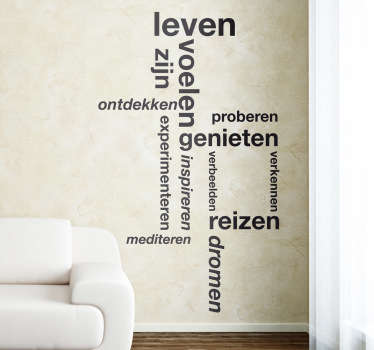 Sticker inspirerende tekst dromen - TenStickers