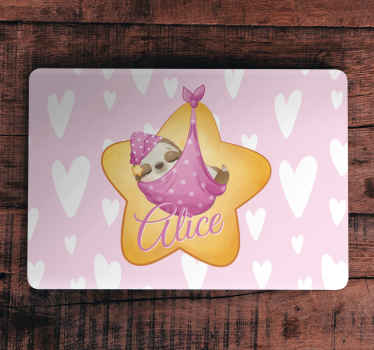 Sticker pour ordinateur étoile paresseuse endormie - TenStickers