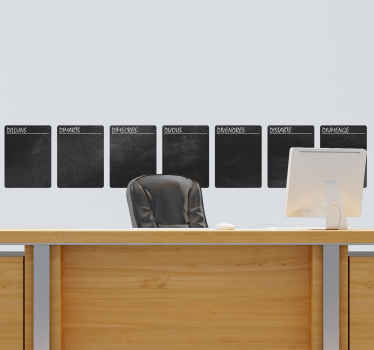 Vinilo pizarra organitzador pissarra - TenVinilo