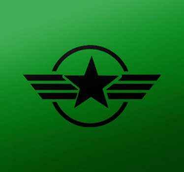 Star surrounded by a circle motorcycle Decal - TenStickers