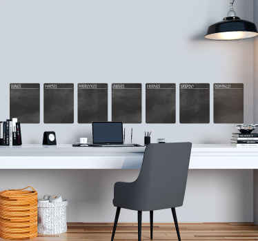 Vinilo pizarra organizador pizarra - TenVinilo