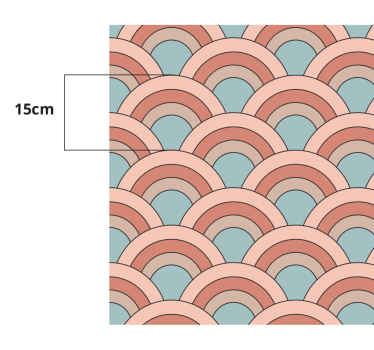 αυτοκόλλητο έπιπλα καμπυλωτά κύματα μοτίβου - TenStickers