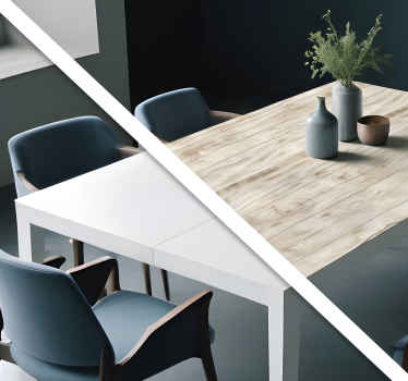 Wandtattoo Esszimmer helles holz für tisch - TenStickers