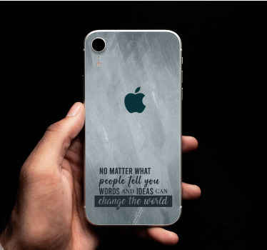 autocolante inoperante do iphone das citações dos poetas! Isso cobriria seu telefone com uma aparência adorável, sua aplicação é fácil e pode ser removida facilmente quando você quiser.