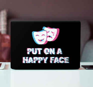 Happy Face Expression laptop skin - TenStickers