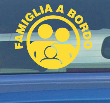 Sticker decorativo famiglia a bordo - TenStickers