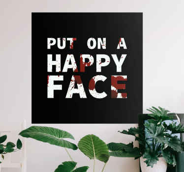 Sätt ett filmklistermärke för ett lyckligt ansikte - Tenstickers