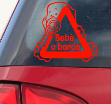 Sticker decorativo con simbolo bimbo a bordo - TenStickers
