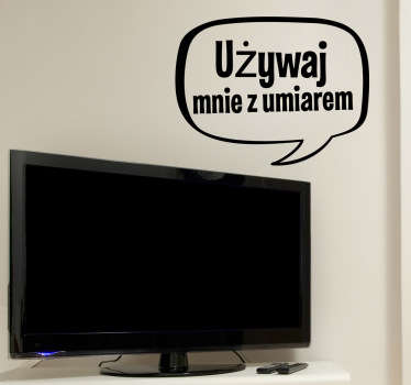 Naklejka na ścianę umiar telewizor - TenStickers