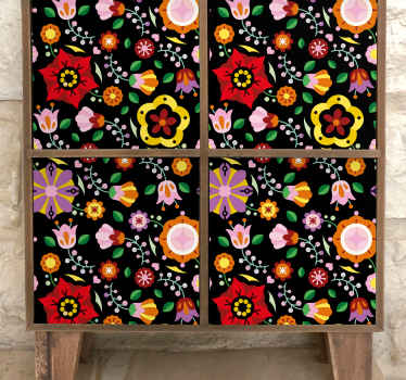 Ukrasna naljepnica retro botanički motiv - TenStickers