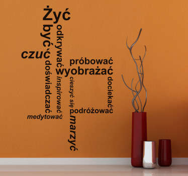 Naklejka tekst sposób na życie - TenStickers