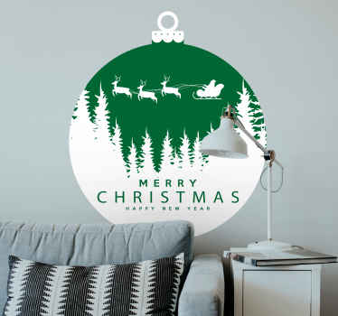 Festive Ornament Design Christmas sticker - TenStickers