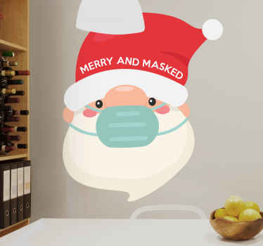 Merry Santa Claus Christmas sticker - TenStickers