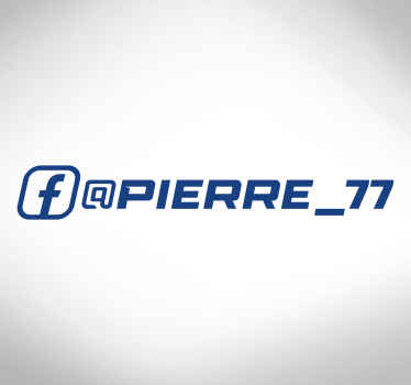 Autocollant voiture personnalisé Facebook style racing - TenStickers